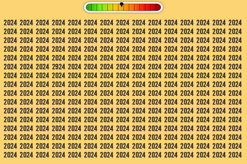 Trouvez l'intrus parmi les nombres 2024 dans cette image