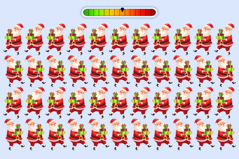 Trouvez l'intrus parmi les Pères Noël identiques en 30 secondes dans ce test d'observation visuelle !